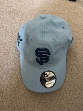 New Era Light Blue Baseball Cap with Navy SF Logo